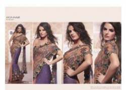 Designer Net Embroidered Saree