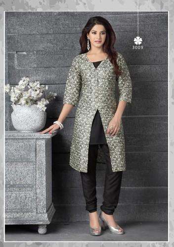 Stylish Front Slit Straight Kurti  by Gati Fab