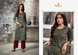 Embroidered Kurti With Pant Set