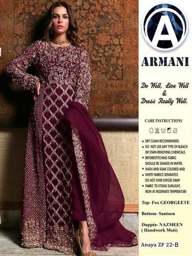 Party wear Embroidered Pakistani Suit  by Aayesha Creation