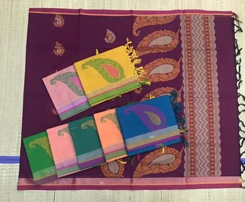 Fancy Handloom Cotton Saree For Ladies