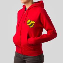 Red Cotton Hoodies for Ladies