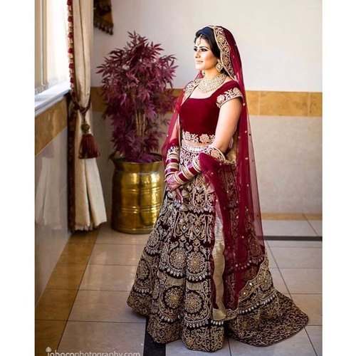 Red Wedding Lehenga by Lady Selection