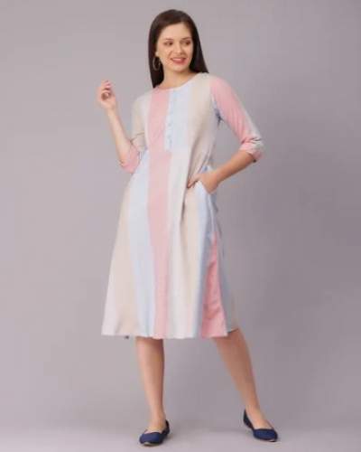 Party Wear Printed Cotton One Piece Dress 