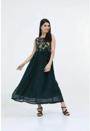 Stitch Party Wear Georgette Anarkali Kurtis by Kushi Enterprises