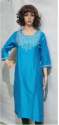 Straight Slub Silk Cotton Kurti thumb 1