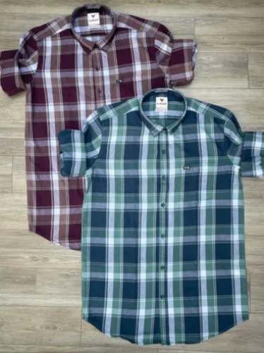 Full Sleeve Cotton Checks Shirts For Men by V L Clothing