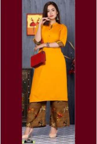 Stylish Plain Palazzo Kurti set