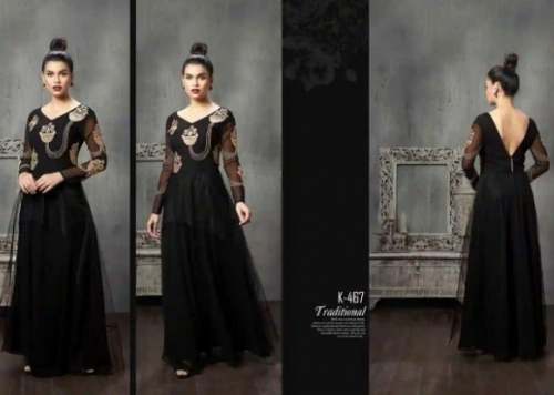 Party wear Western Black Gown