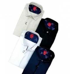 Men Collar Neck Linen Shirt