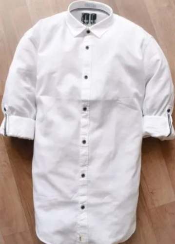 Men White 100 % Pure Linen Shirts by Menz O Clothing