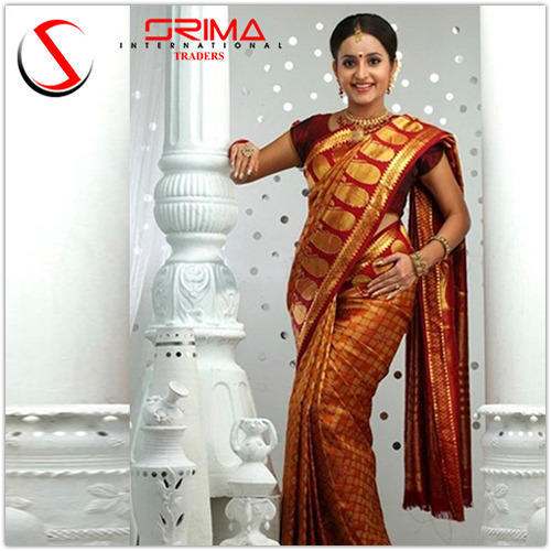 Ladies Traditional Silk Saree by Shrima International Traders