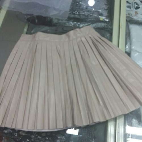 Fancy Plain Divided Leather Skirt  by Ramp Clothing
