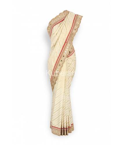  Mirror Work Border Georgette Fancy Saree
