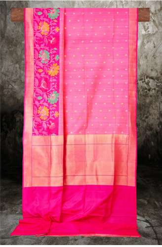 Pink Designer Banarasi Silk Saree by Kuberan Silks