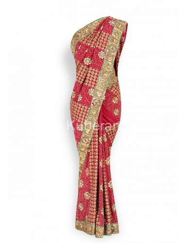 Red Heavy Designer Silk Saree by Kuberan Silks