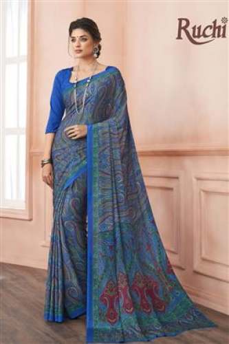 Casual wear crepe Printed Saree by Ruchi Sarees