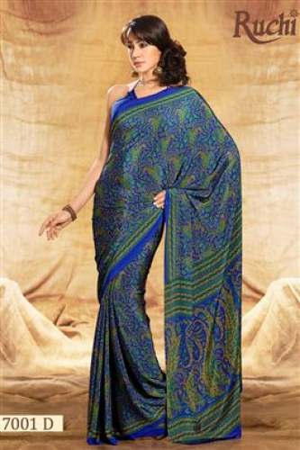 Fancy Crepe Silk Saree by Ruchi Sarees