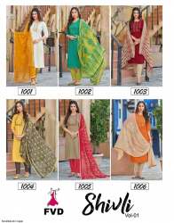 FVD SHIVLI VOL 1 Rayon Kurti pant with Dupatta set