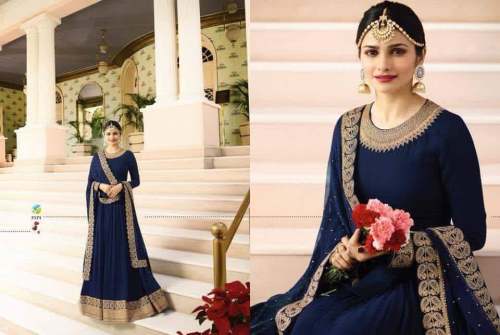 Fox Georgette with Embroidery work anarkali suit