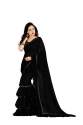 ruffle saree black thumb 1