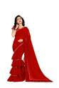 ruffle saree red thumb 1