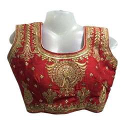 Modern Fancy Red and Golden Blouse