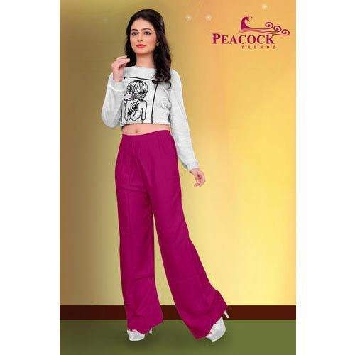 Ladies Plain Palazzo by Aparna Creation