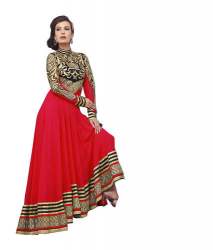 Modish Red Anarkali Suit