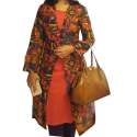 Woolen Printed Long Coat kurti