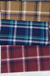 Check Poly Cotton Shirting Fabric 