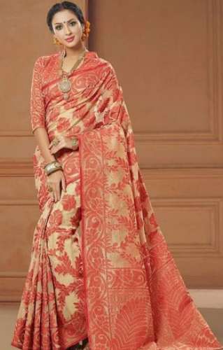 Green Cherries banarasi silk saree