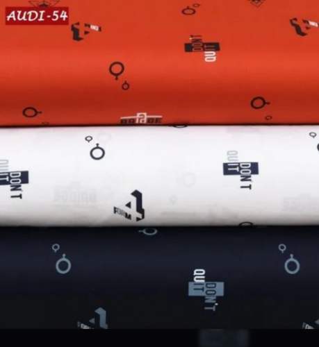 150 GSM Audi Twill Printed Shirting Fabric 