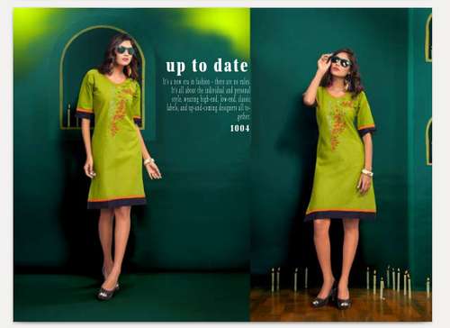 Half Sleeve Designer Kurti