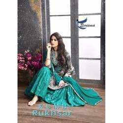 Beautiful Embroidered Georgette Palazzo Suits