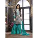 Beautiful Embroidered Georgette Palazzo Suits thumb 1