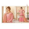 Pure Georgette Khatli Work Palazzo Suits thumb 1