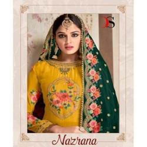 Pure Viscose Embroidered Salwar Material by Neeta Creation