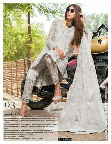 EMBROYAL CHIFFON SUITS
