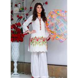 Pakistani Palazzo white Suit