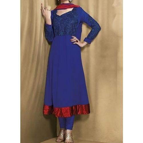 Wedding wear dark Blue Anarkali Kurti  by Sri Bhavani