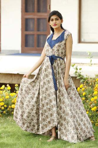 Rayon Printed Gown Style Kurti 