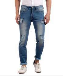 Mens Casual Dobby Jeans 