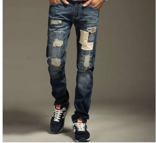 Men Denim Rugged Jeans by crude cotton