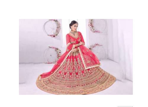 Heavy Pink Bridal wear Lehenga by Shree Mohini Collection