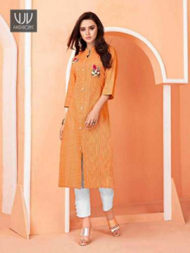 Cotton party wear Kurti by VJV Fashion