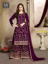Designer purple Palazzo Suit
