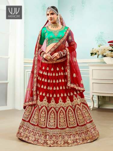 Maroon Color Satin Designer Lehenga Choli by VJV Fashion