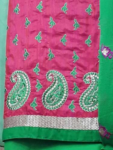 Embroidered Cotton Dress Material  by Bharati Brothers