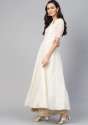 Fancy Off White Inddus Brand Anarkali Kurti thumb 2